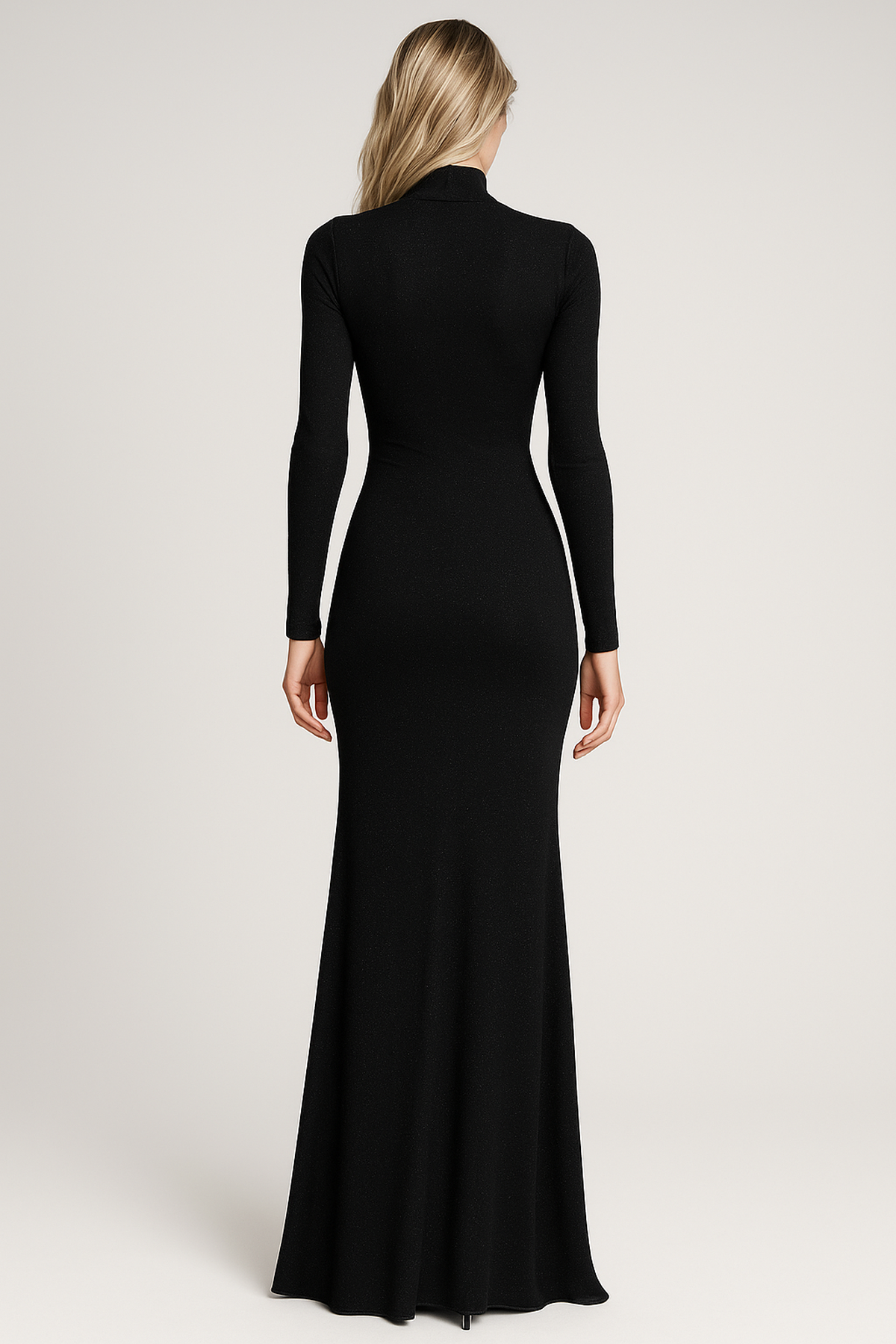 Abito Maxi Ombra | Scollo a Cut-out | Maniche Lunghe