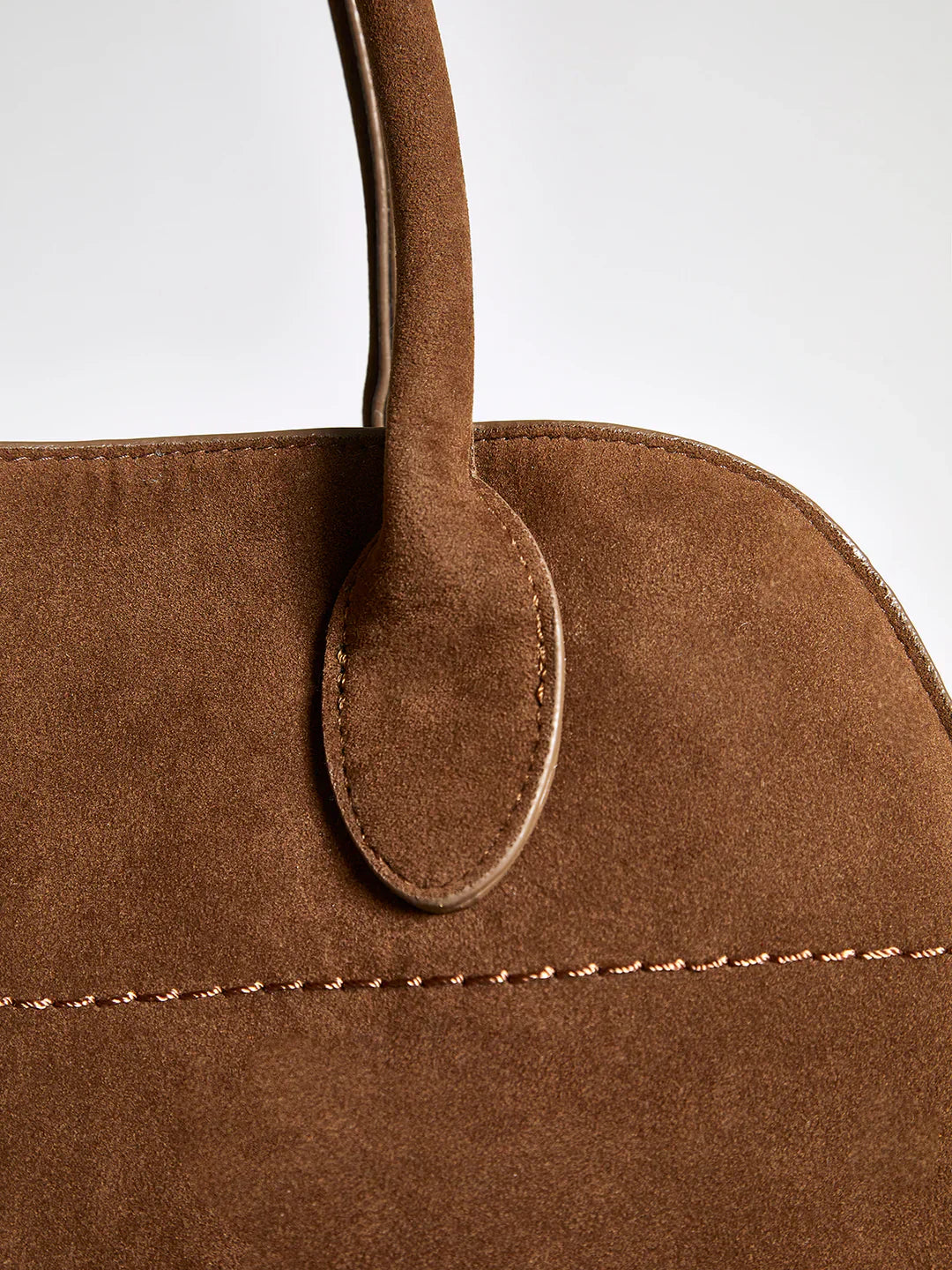 Borsa Top Handle Maestria in Finta Pelle Suede | Borsa Strutturata Minimalista