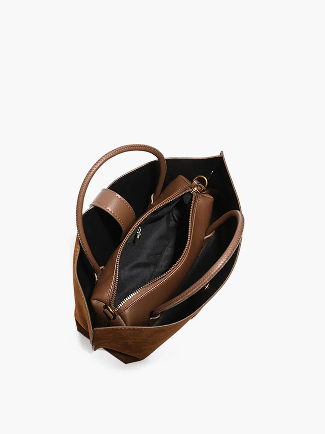 Borsa Tote Maestria in Finta Suede | Design Strutturato con Manico Superiore