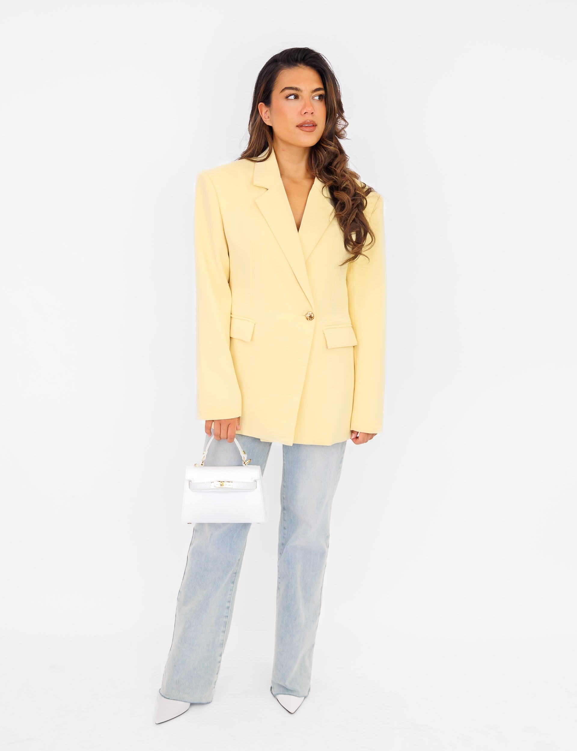 Blazer Lungo Strutturato | Giallo Limone | Taglio Moderno