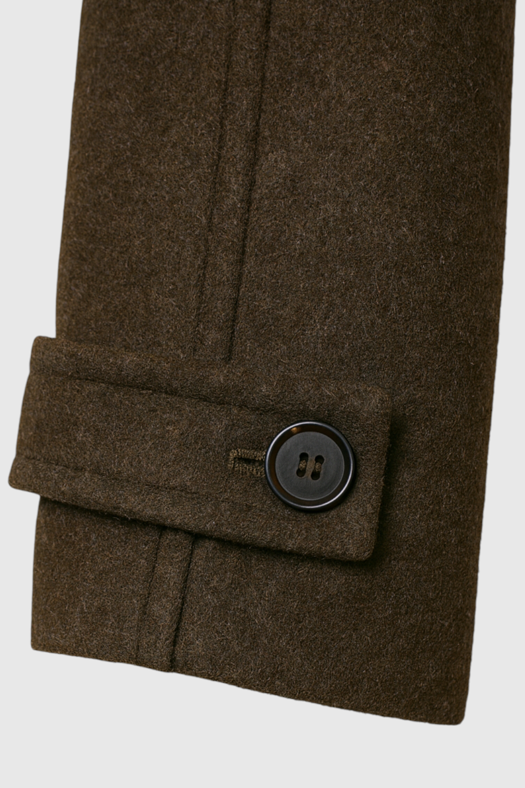 Cappotto Lungo Effetto Lana | Bottoni Singoli, Linea Pulita