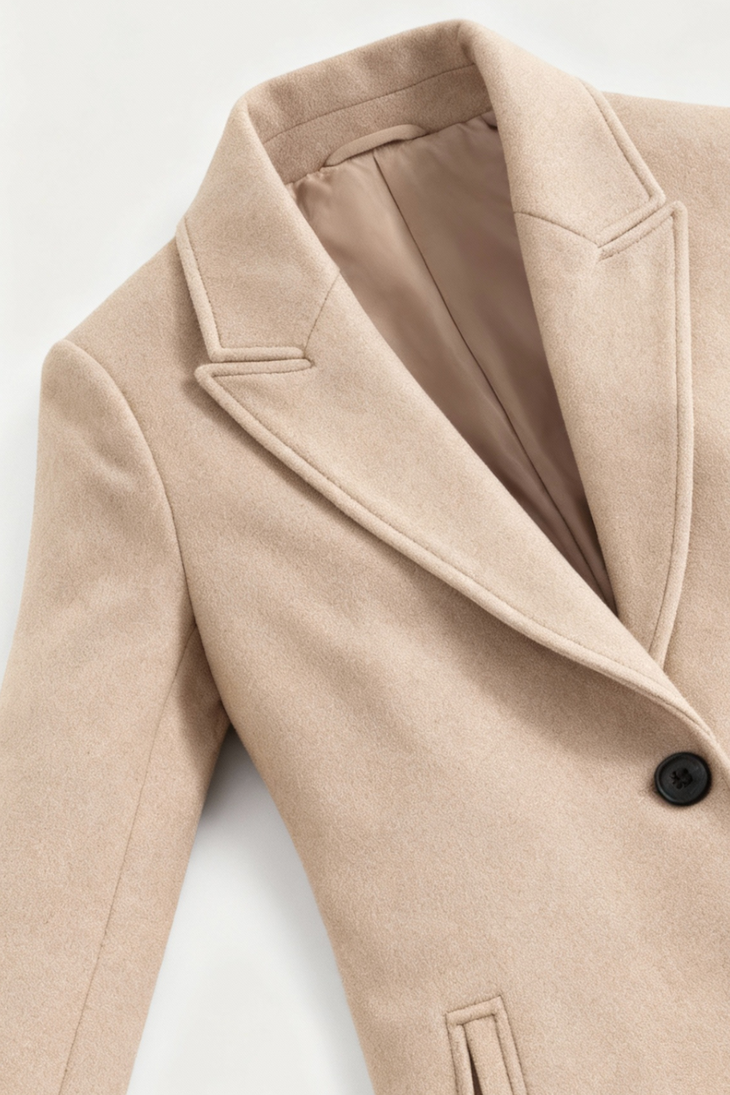 Cappotto Lungo | Collo a Revers, Chiusura a Due Bottoni, Slim Fit