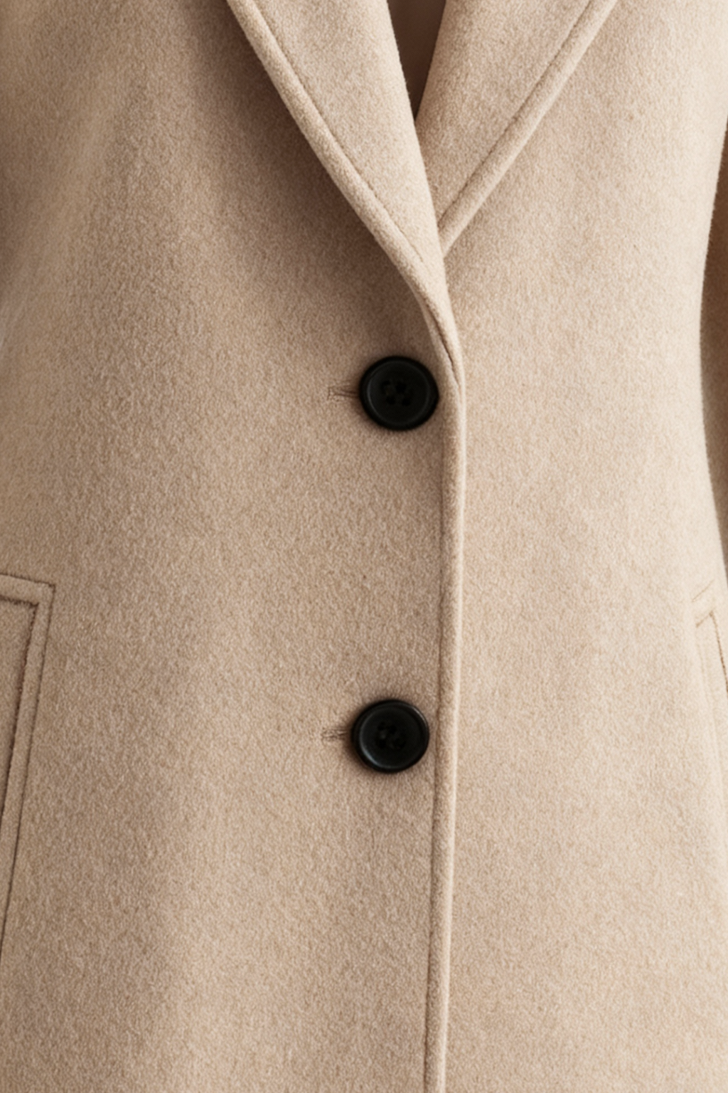 Cappotto Lungo | Collo a Revers, Chiusura a Due Bottoni, Slim Fit