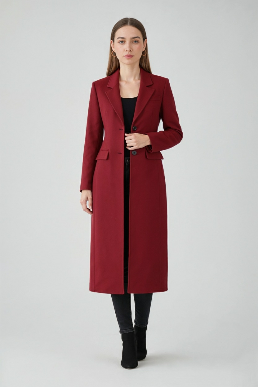 Cappotto Lungo in Poliestere | Sottile | Unico | Revers