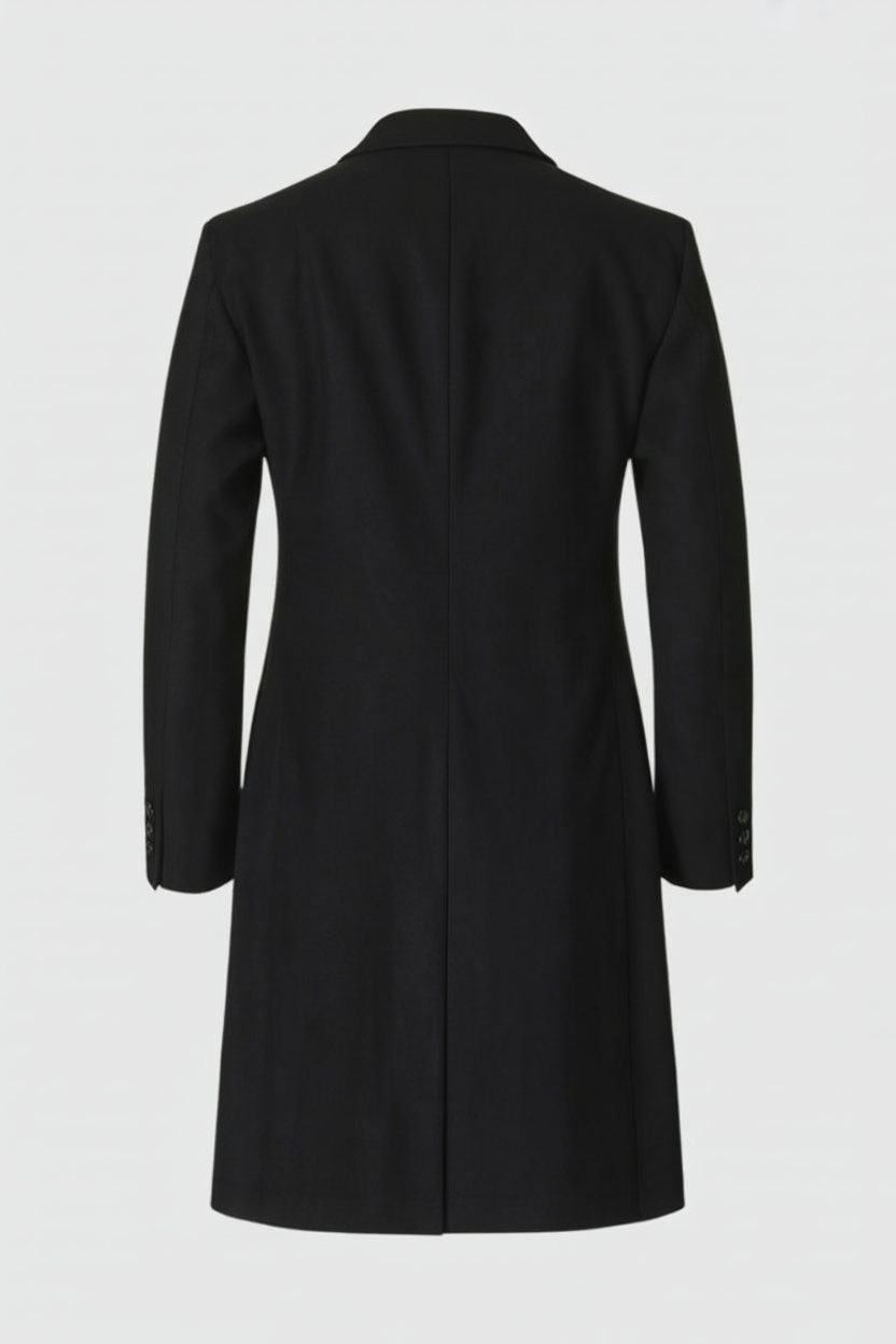 Cappotto Lungo | Collo a Revers, Chiusura a Due Bottoni, Linea Pulita