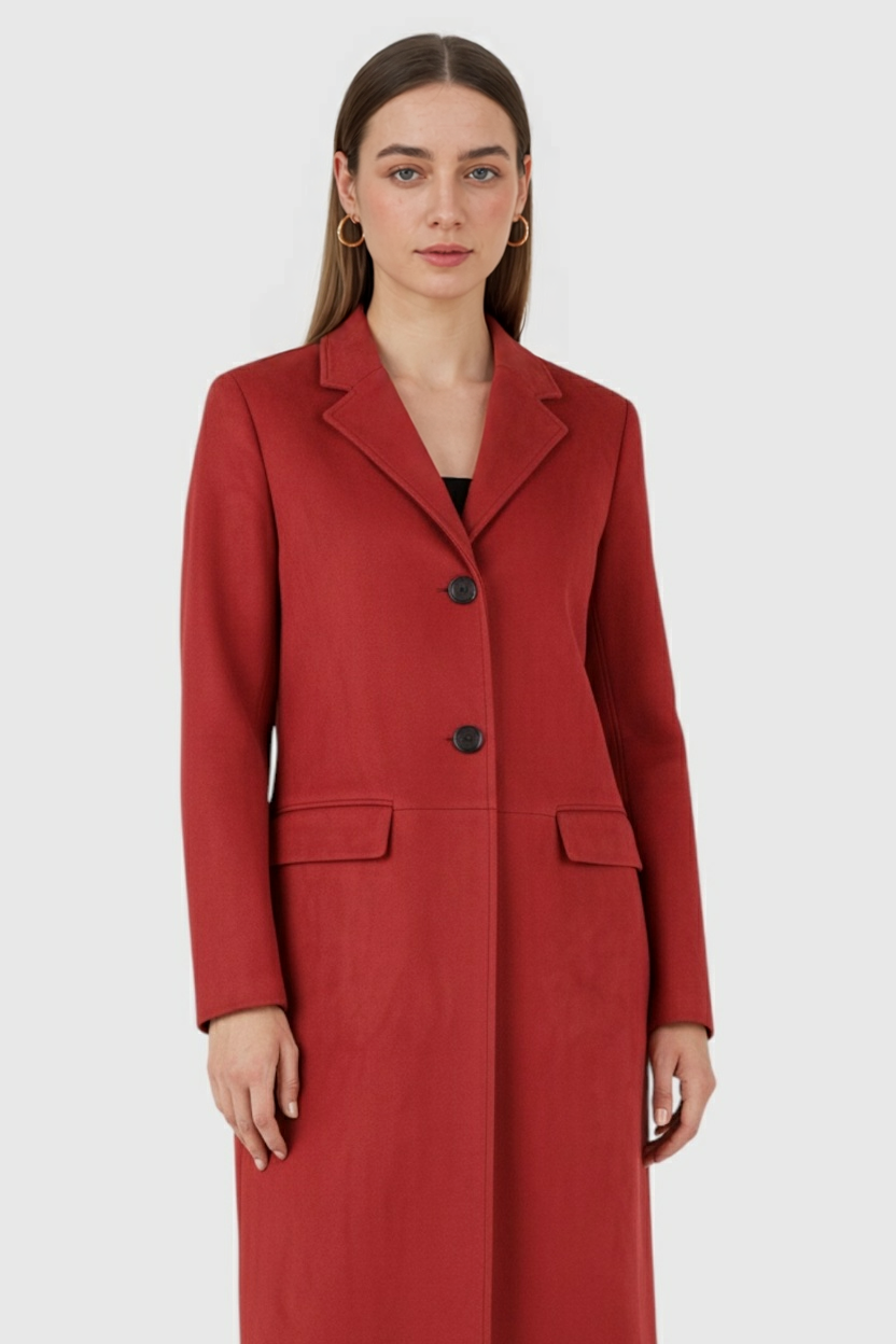 Cappotto Lungo | Finitura Suedette | Taglio Largo