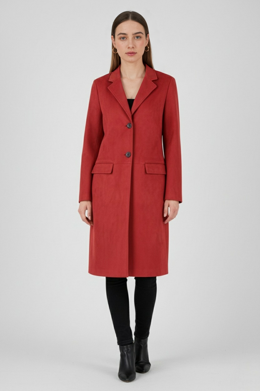 Cappotto Lungo | Finitura Suedette | Taglio Largo