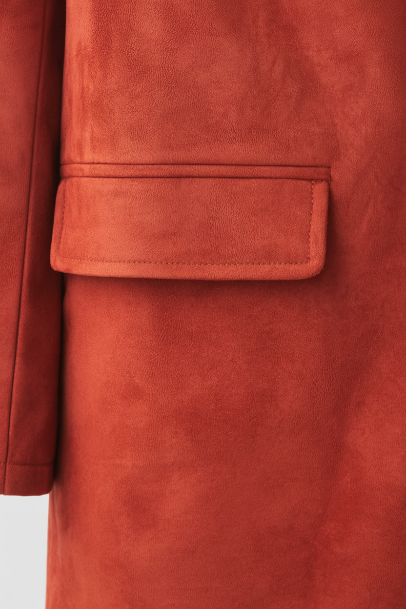 Cappotto Lungo | Finitura Suedette | Taglio Largo