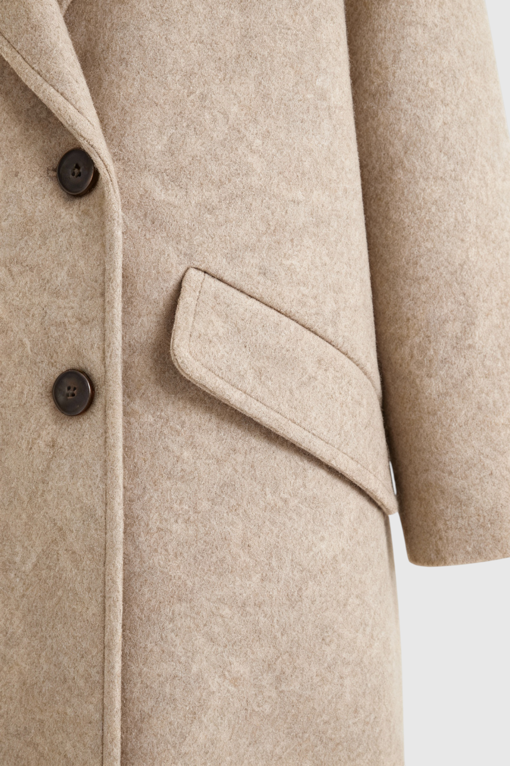 Cappotto Lungo Doppio Petto | Collo Revers, Flap Pockets, Relaxed