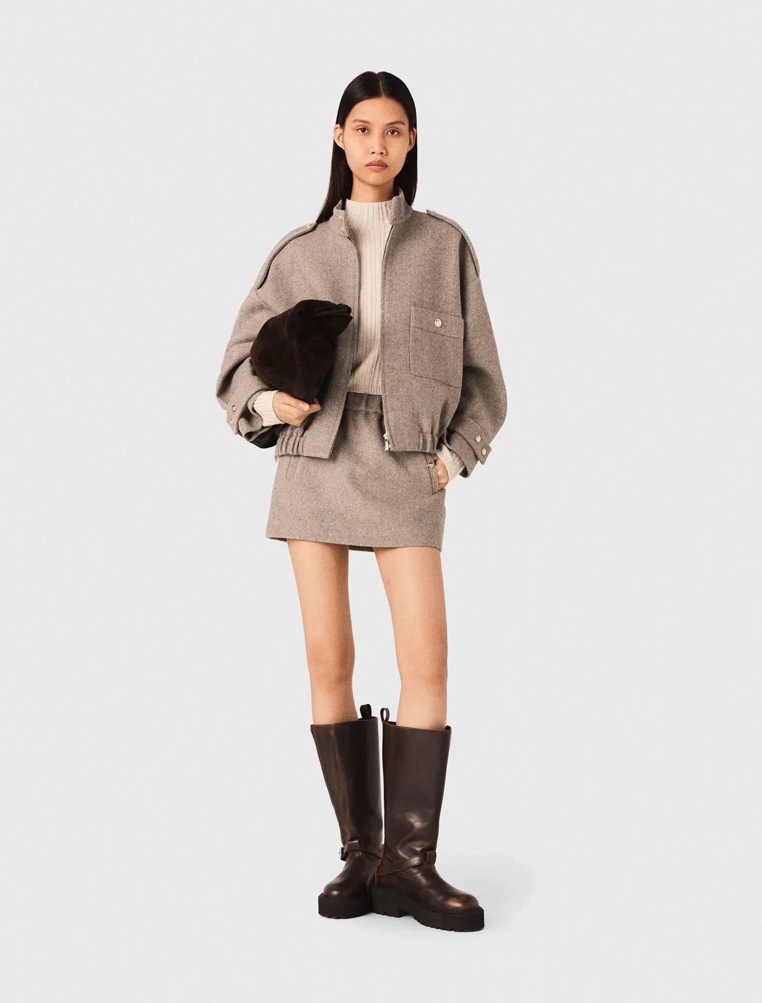 Giacca Corta in Misto Lana | Stile Urbano Strutturato