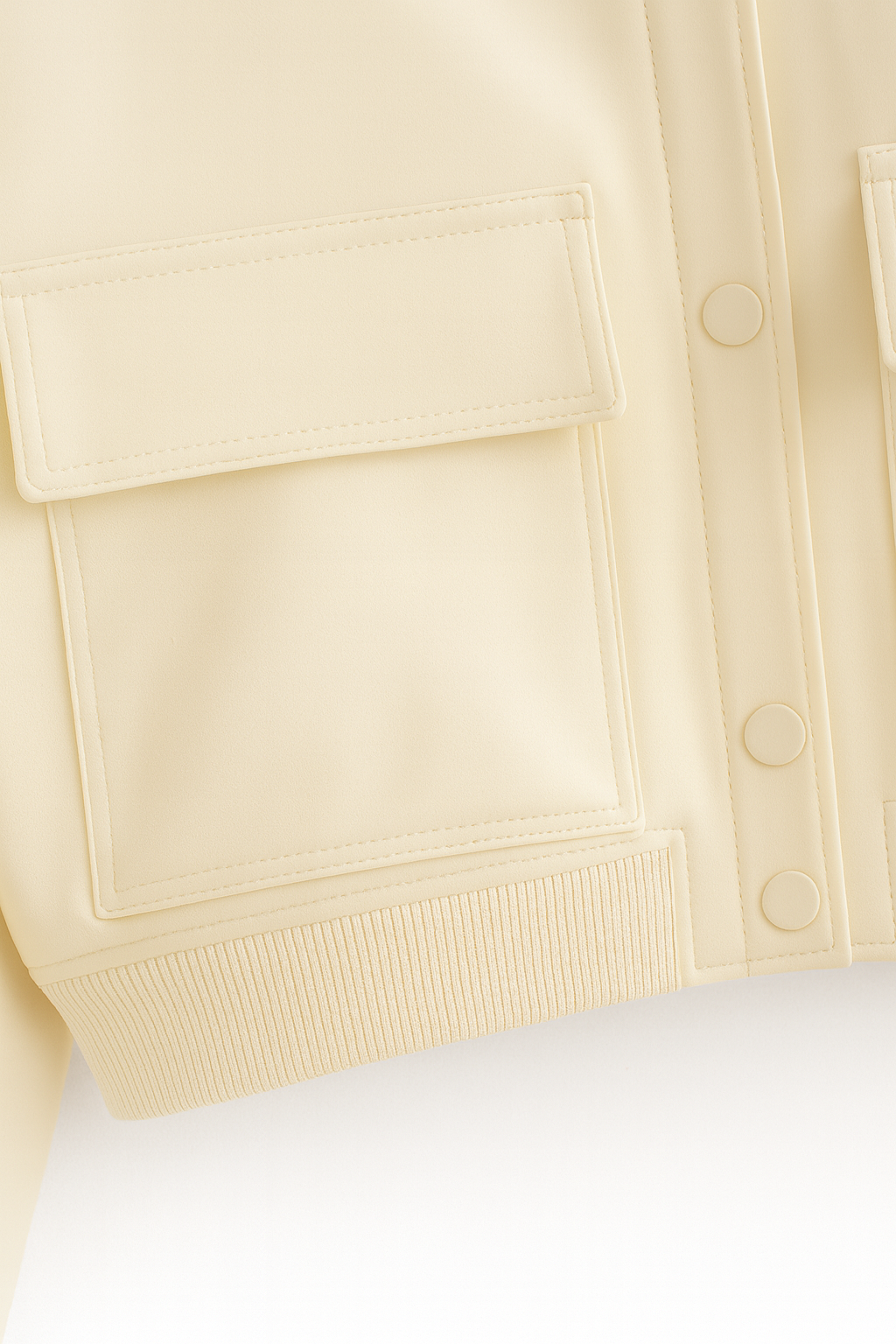 Bomber Jacket Essenza | Collo O Ribbed Button Front Relaxed