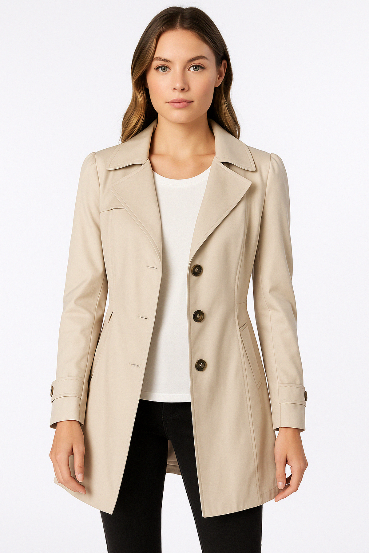 Trench Coat Lungo | Cotone Misto | Design Abottonato