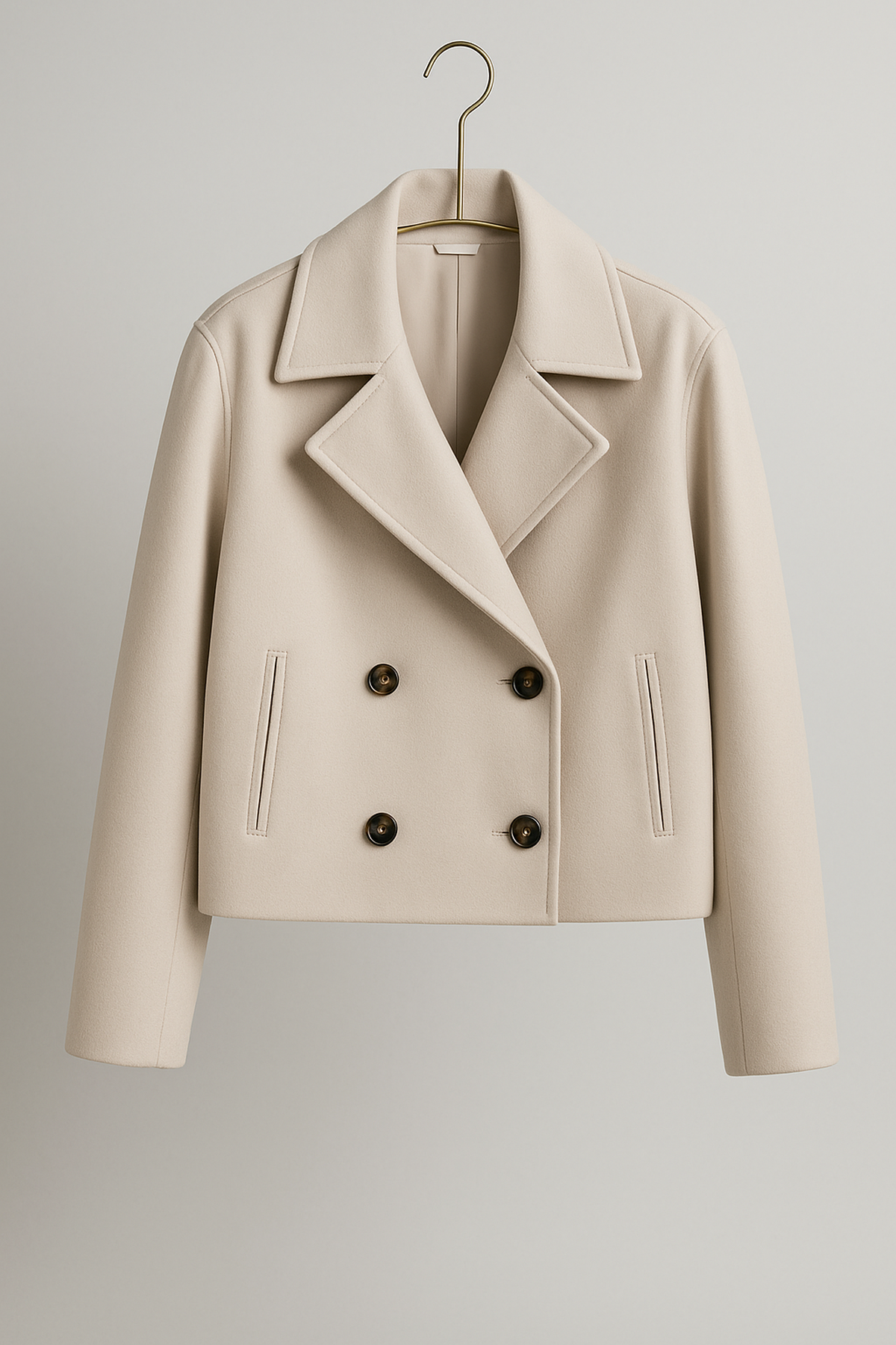 Cappotto Corto Misto Lana | Doppio Petto | Vestibilità Oversized