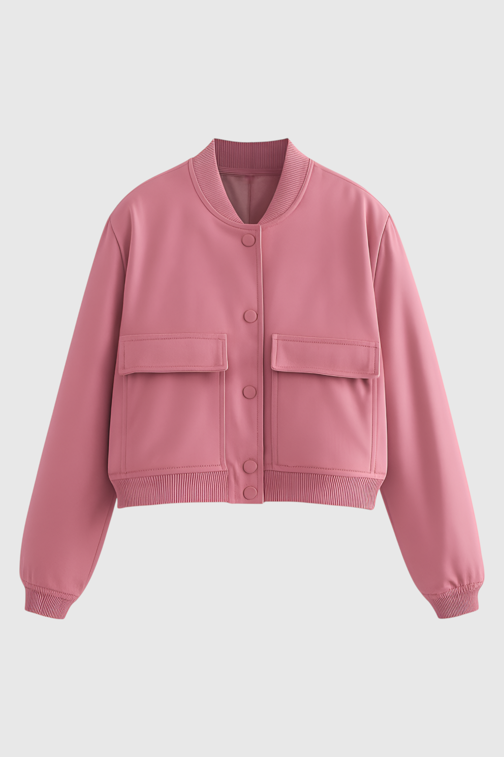 Giacca Bomber Con Tasche Frontali | Silhouette Cropped