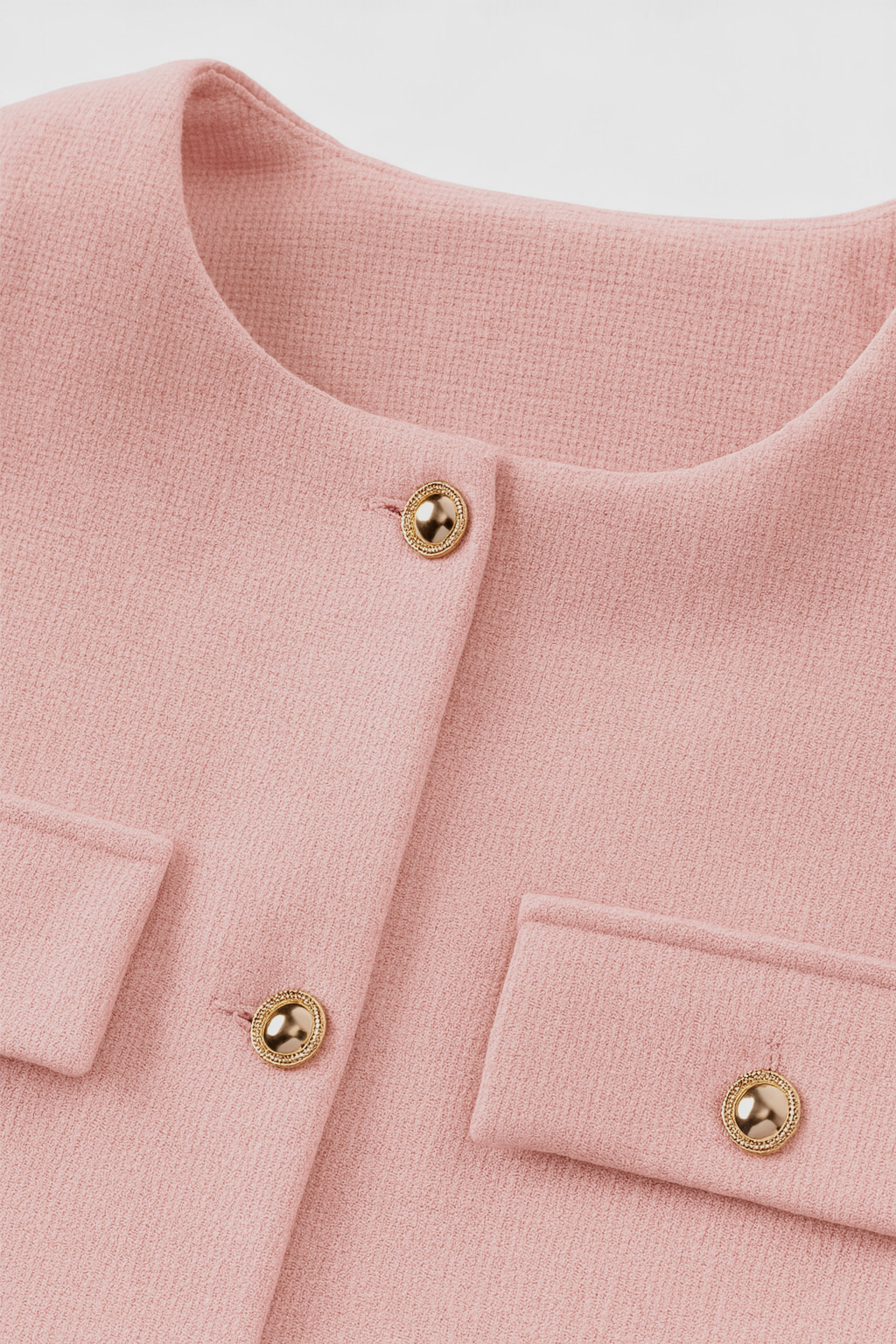 Giacca con Tasche | Collo Rotondo, Bottoni Oro