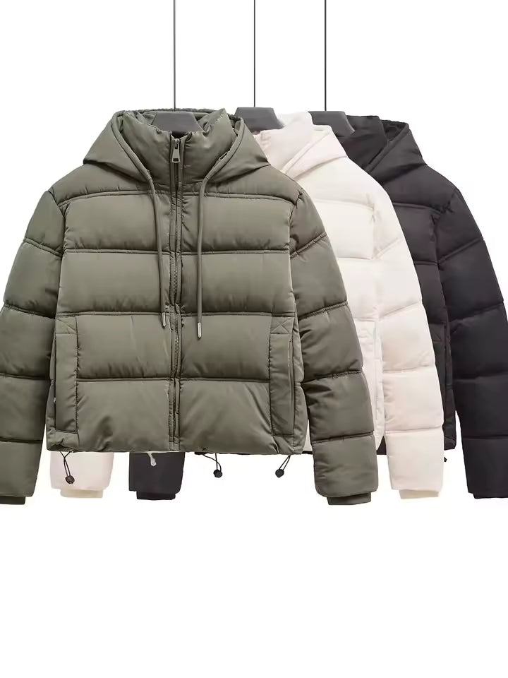 Giacca Corta Padded | Design con Cappuccio | Leggera per l'Inverno