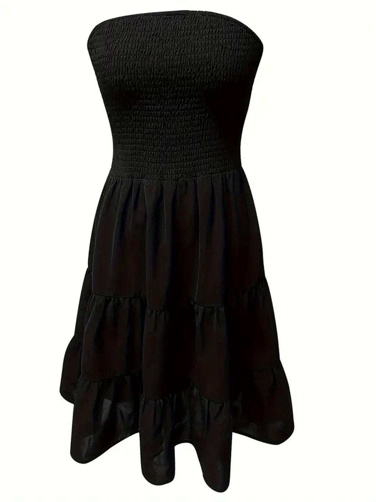 Abito Senza Spalline Shirred Mini | Gonna a Volant | Estate