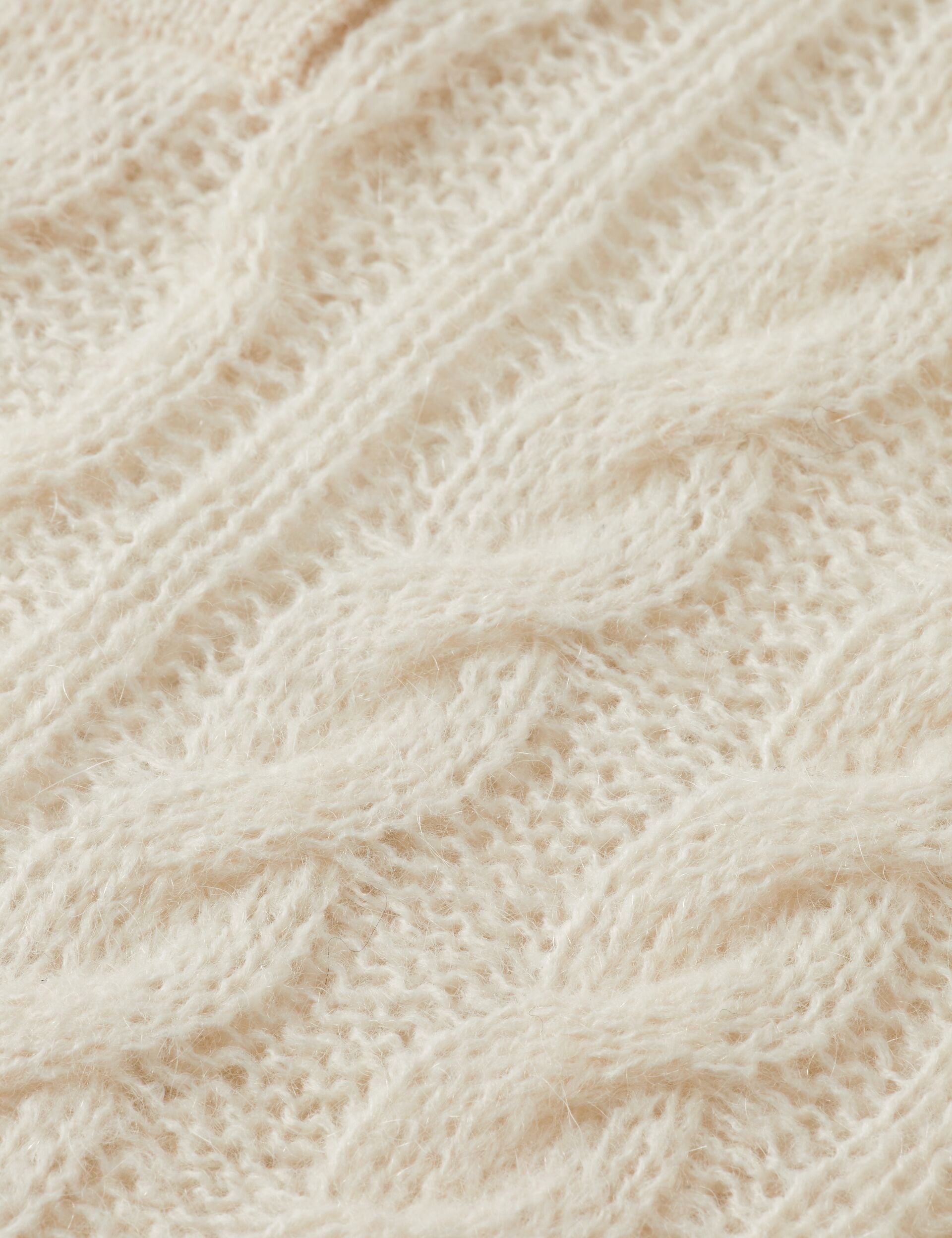 Maglione Maestria in Maglia Cablaggio | Mohair e Lana | Collo Polo
