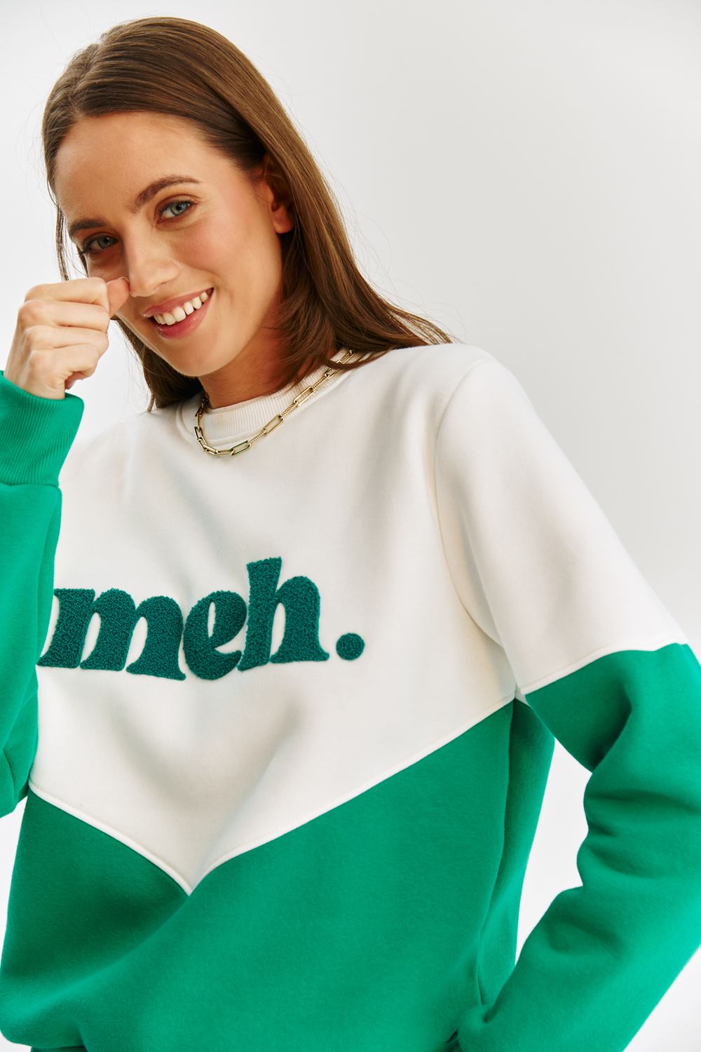 Sweatshirt Essenza | Pannello Contrasto | Fit Relaxed
