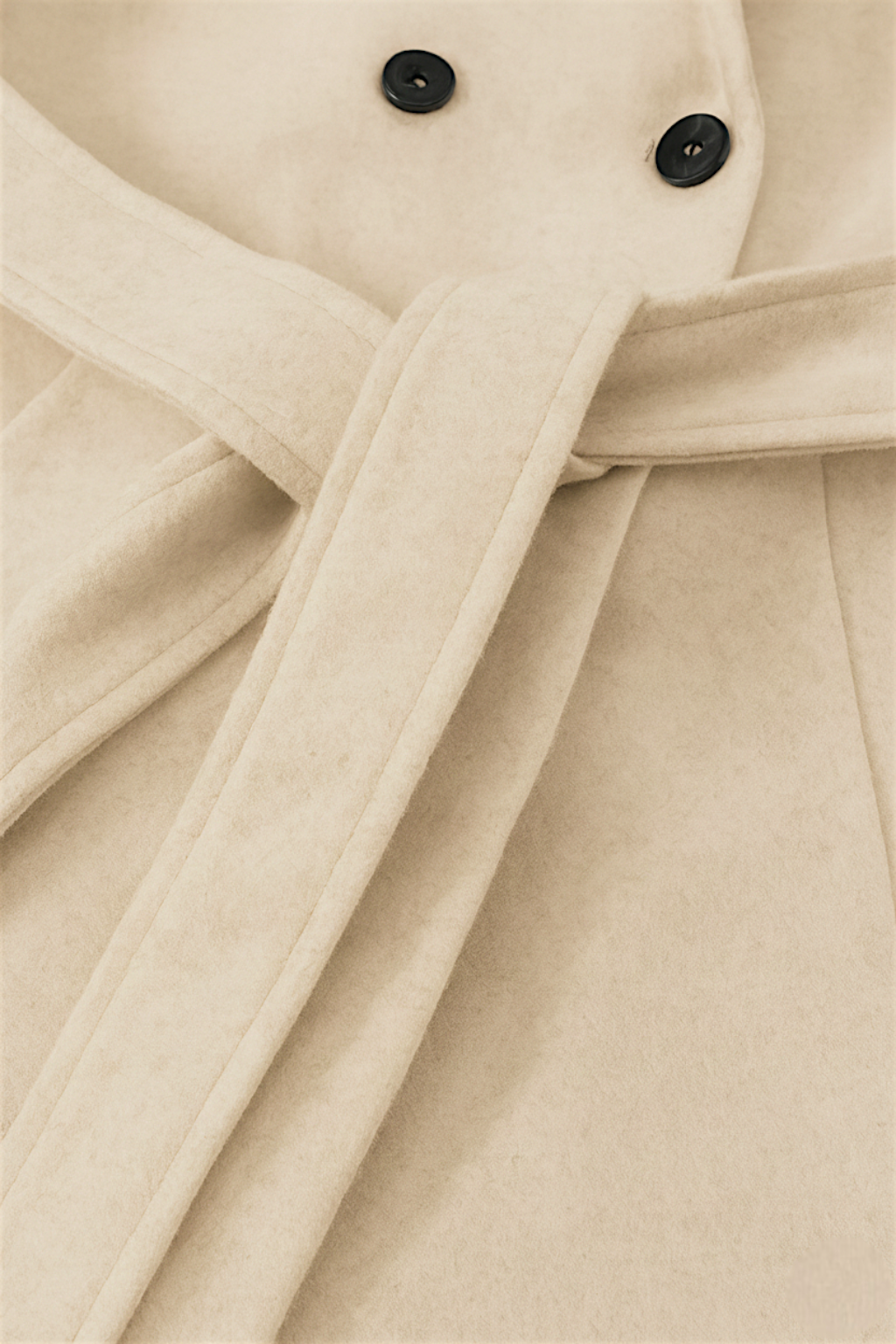 Cappotto Lungo con Cappuccio | Doppio Petto, Vita Con Cintura, Forma A-Linea