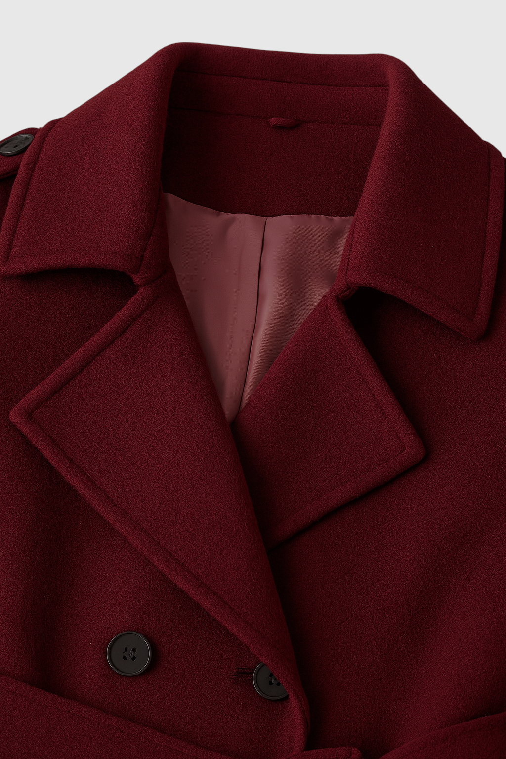Cappotto Lungo in Misto Lana con Cintura | Doppio Petto Fit Comodo