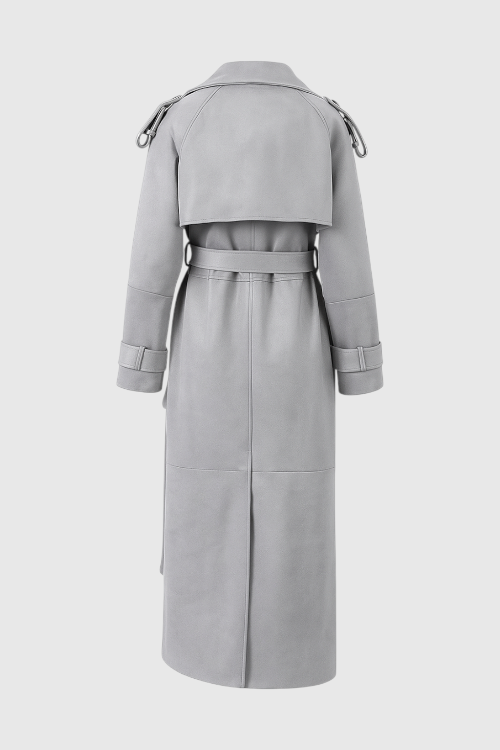Trench Coat Lungo Doppio Petto | Cintura Larga