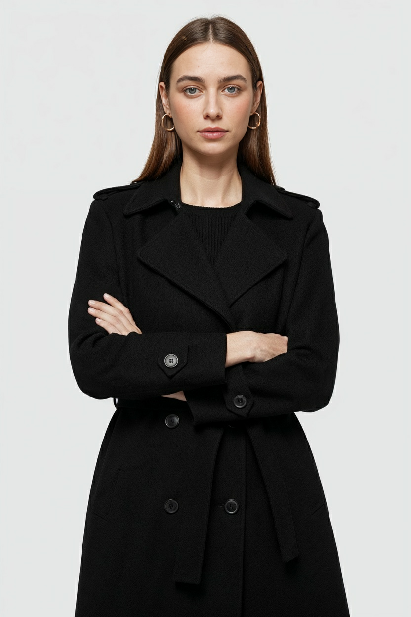 Trench Coat Lungo Essenza | Doppiopetto, Vestibilità A-Line