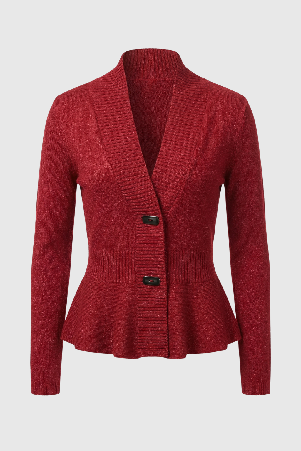 Cardigan Leggero Collo Sciolto | Peplum | Regular Fit