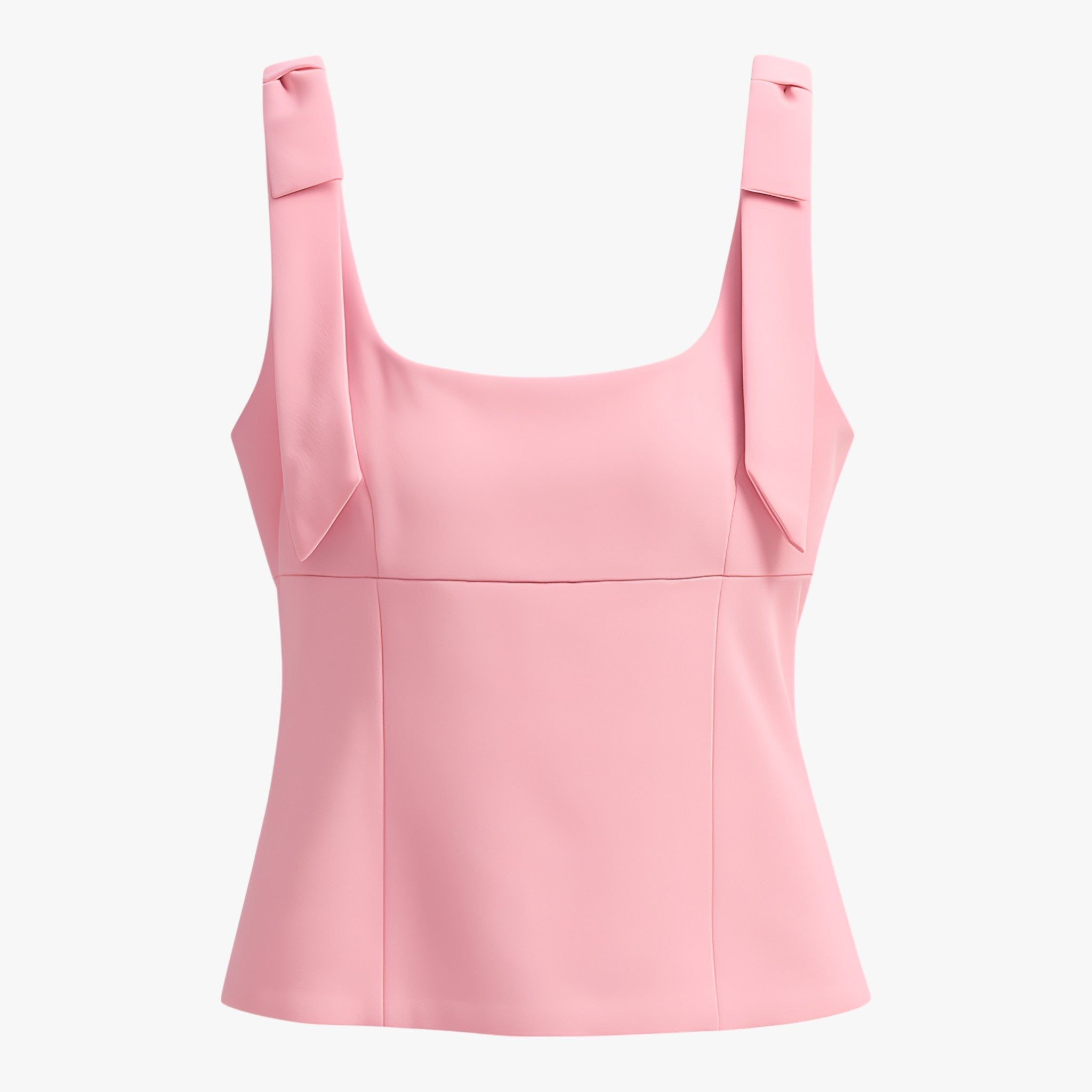 Top Cami Strutturato Essenza | Scollo Quadrato Dettaglio Fiocco Slim Fit