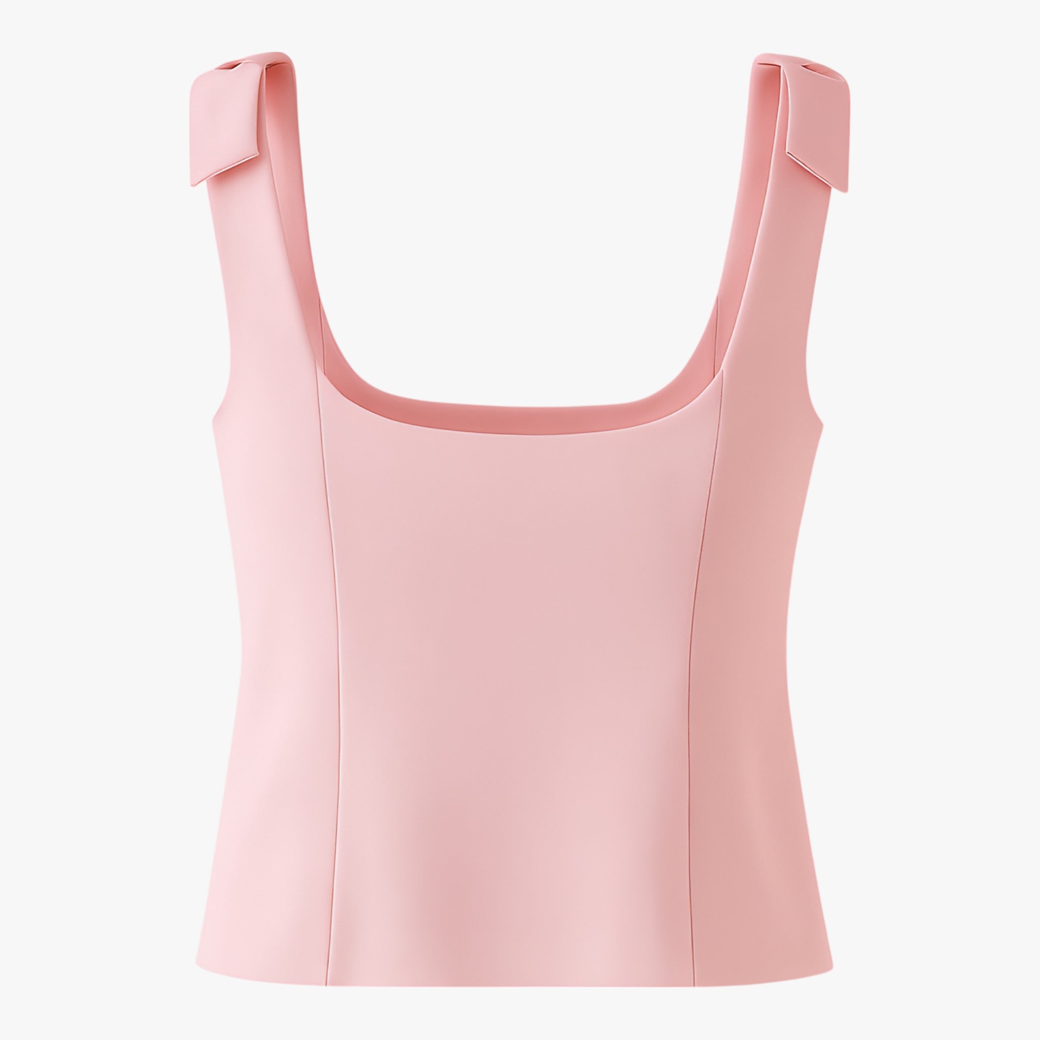 Top Cami Strutturato Essenza | Scollo Quadrato Dettaglio Fiocco Slim Fit