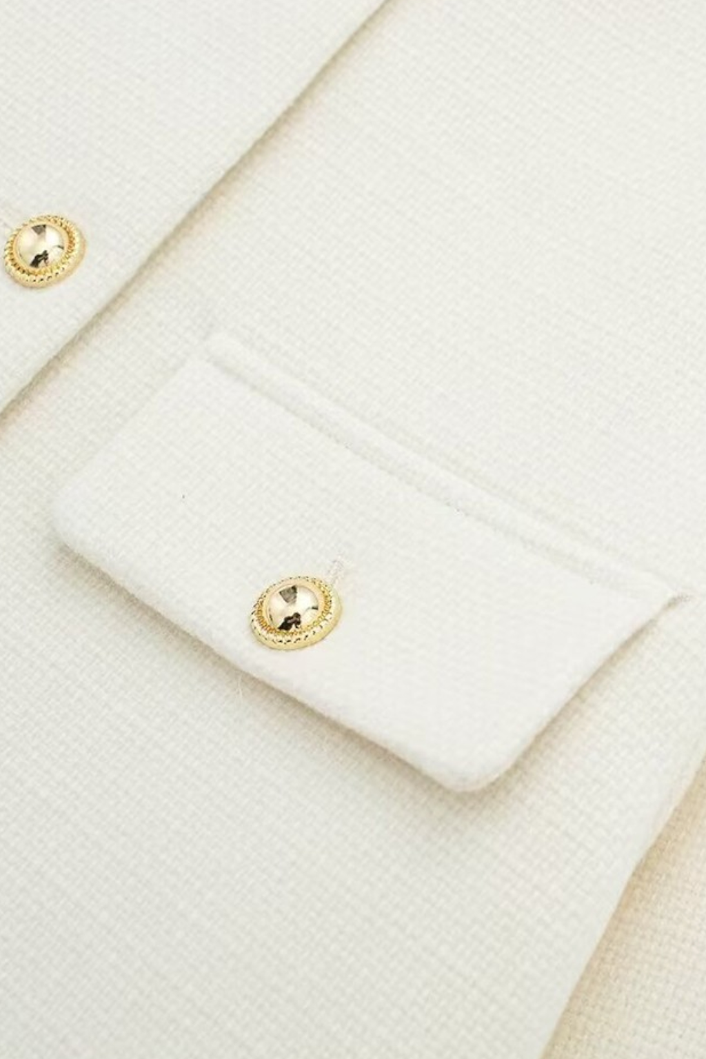 Giacca con Bottoni Oro | Collo Tondo, Design Quattro Tasche