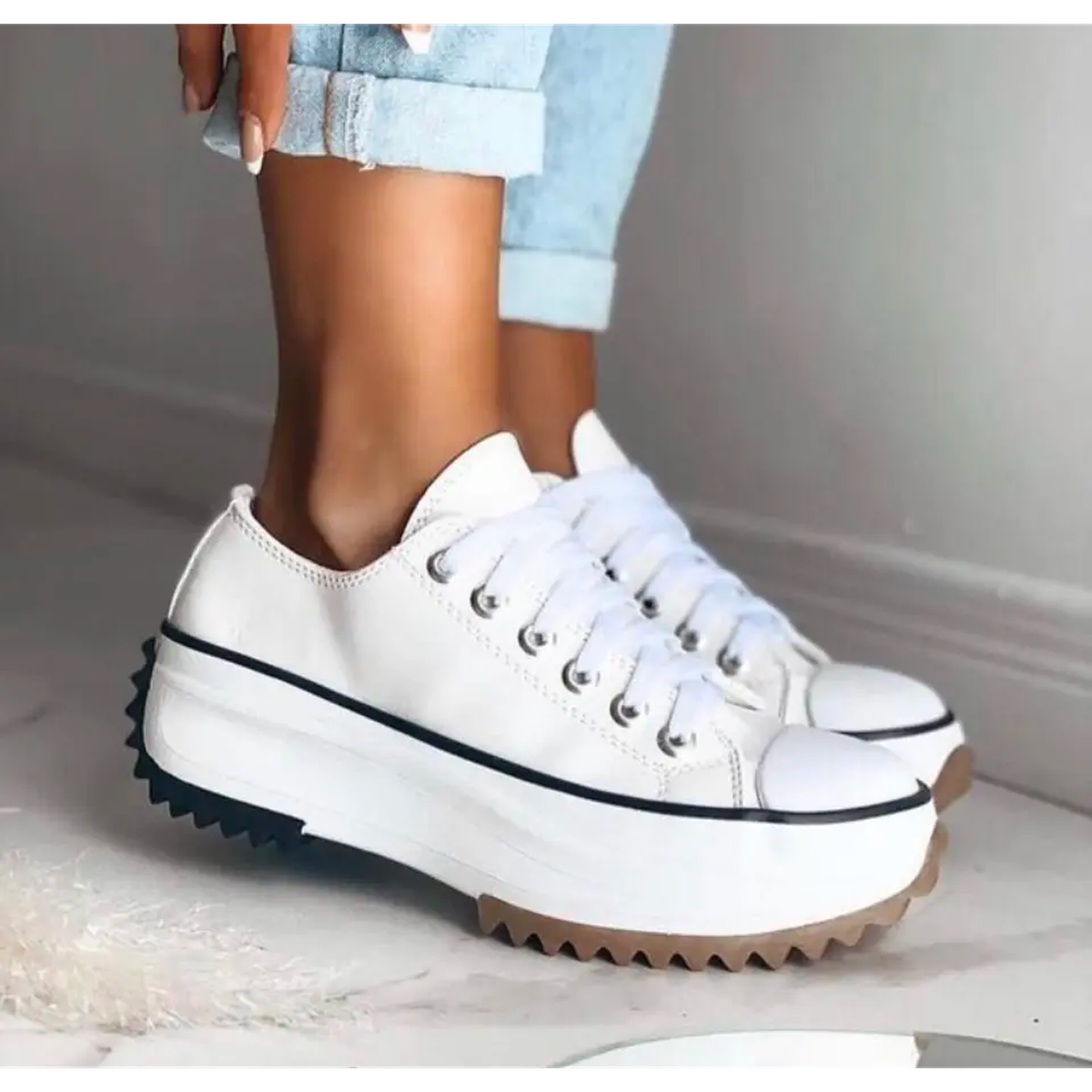 Sneakers Platform in Canvas | Suola Spessa | Lacci