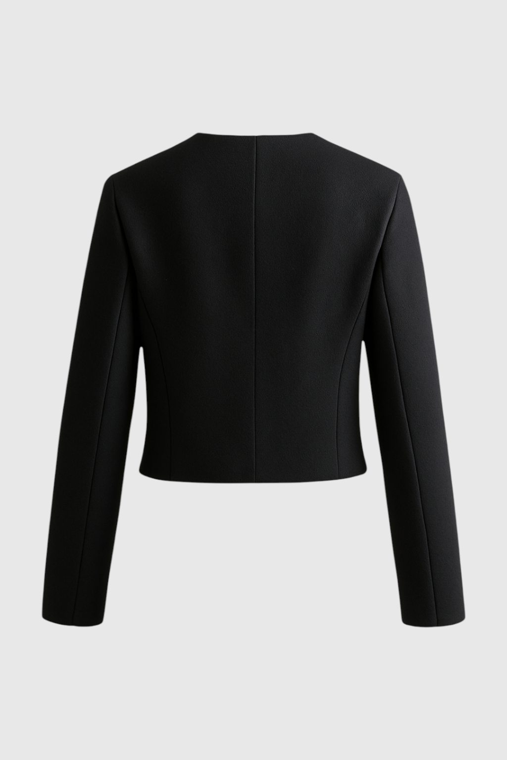 Giacca Cropped | Collo Rotondo, Patte, Regular Fit
