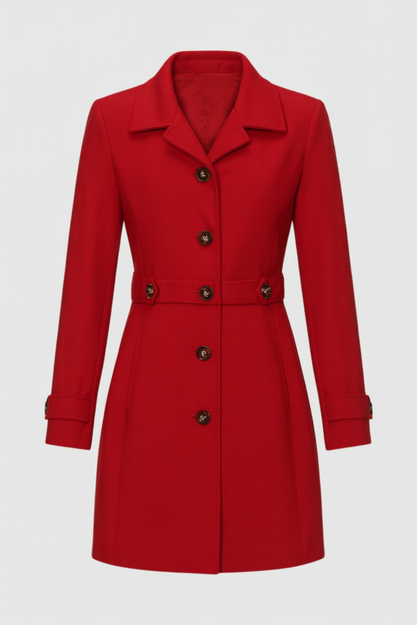 Cappotto Medi Lunghezza | Vita Definita | Dettaglio Bottoni