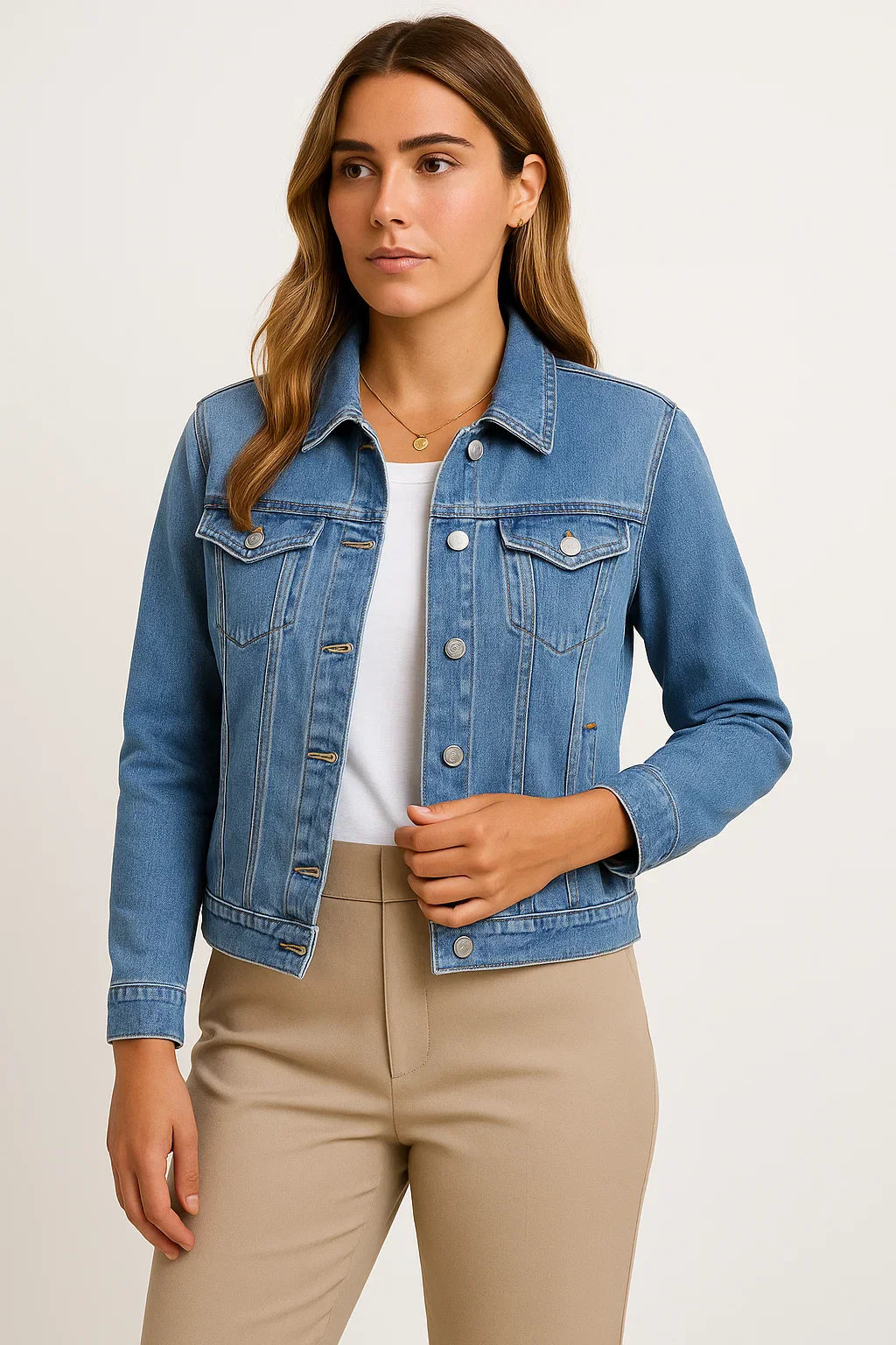 Giacca Denim Essenza | Design Classico con Bottoni