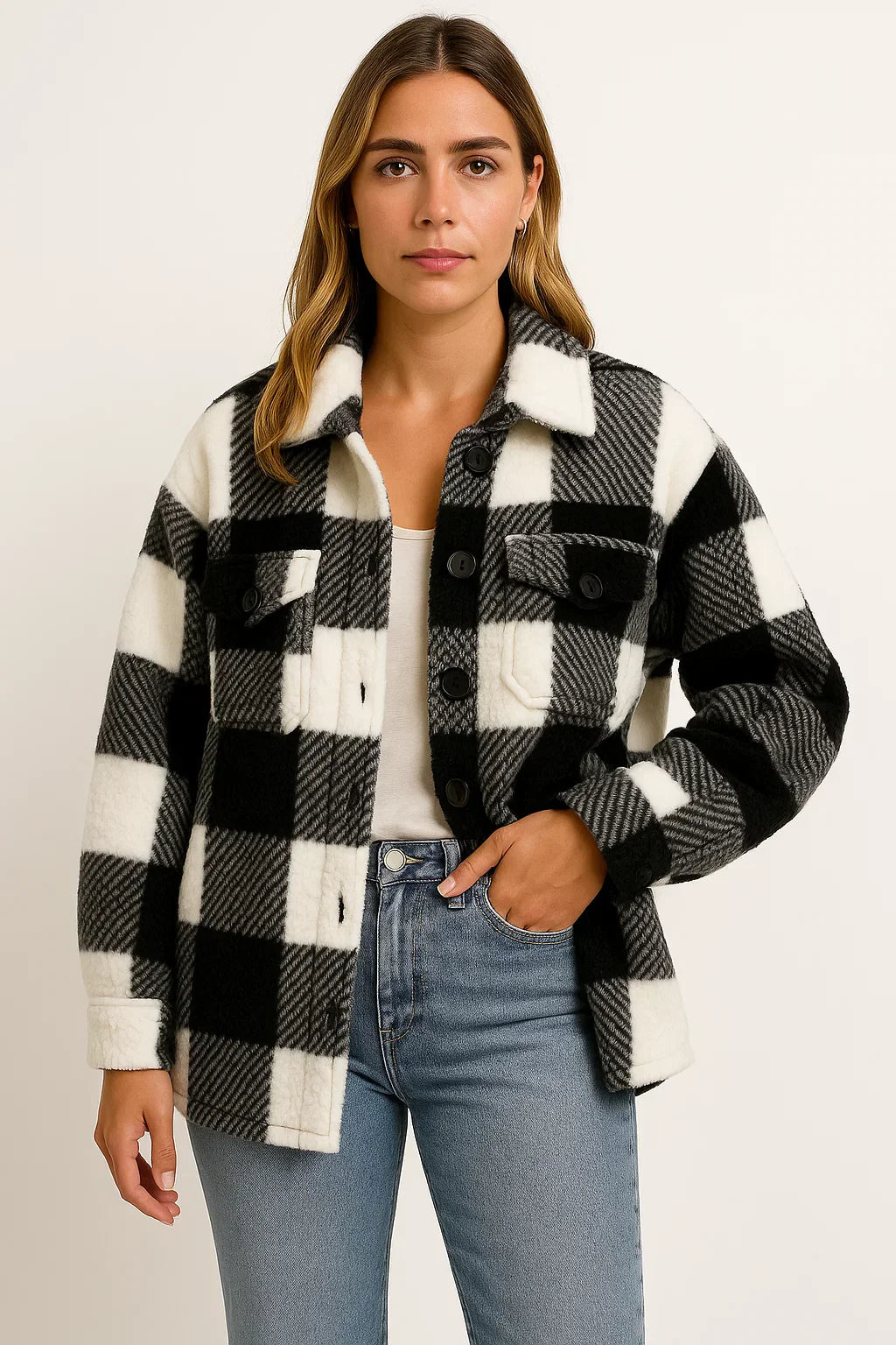 Camicia Overshirt in Misto Lana | Bottoni