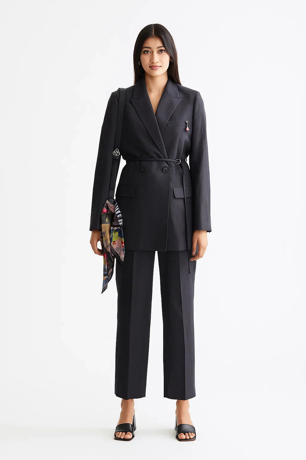 Blazer Lungo Doppio Petto | Tessuto Twill | Fit Strutturato