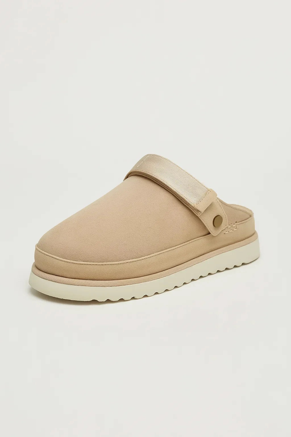 Mule Slippers Foderati in Peluch | Pelle PU | Suola Spessa