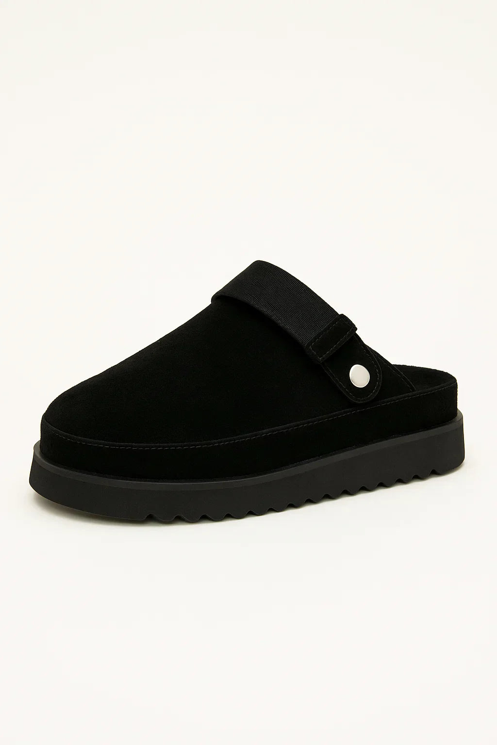 Mule Slippers Foderati in Peluch | Pelle PU | Suola Spessa