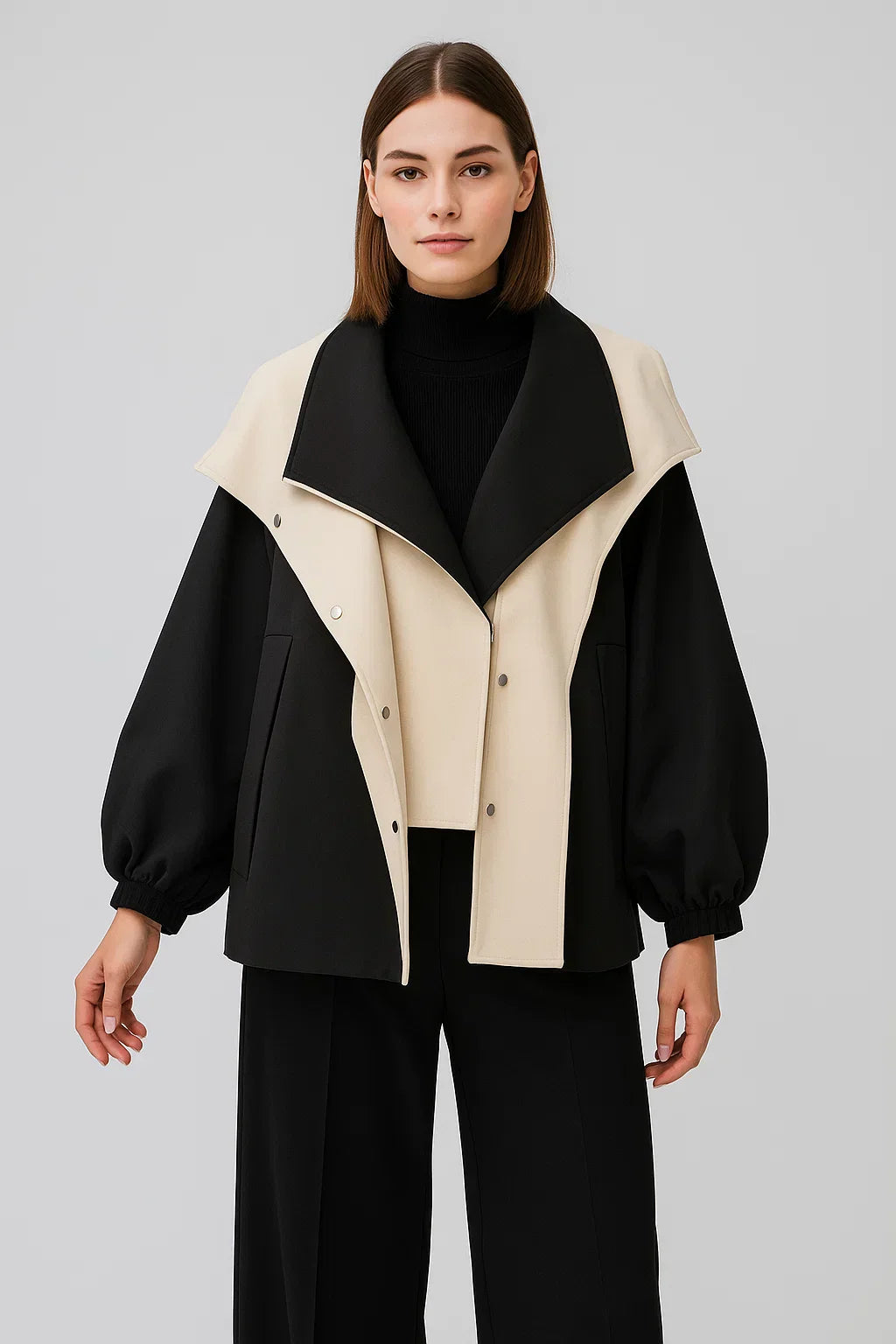 Giacca Oversized Due Toni | Design Moderno | Leggera