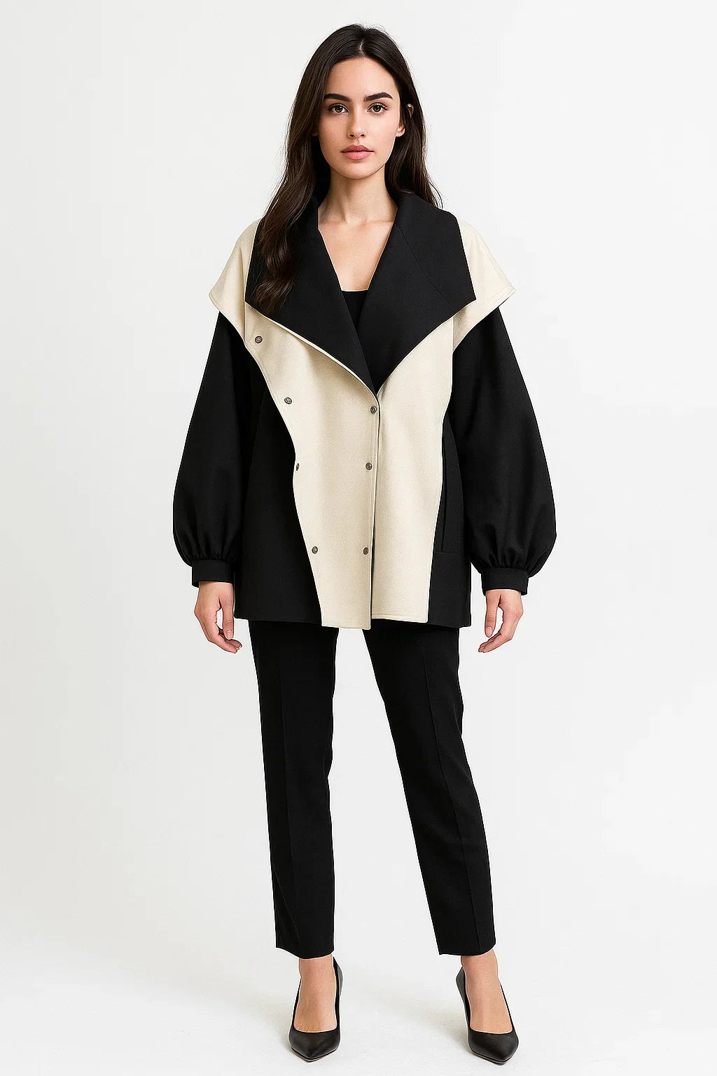 Giacca Oversized Due Toni | Design Moderno | Leggera