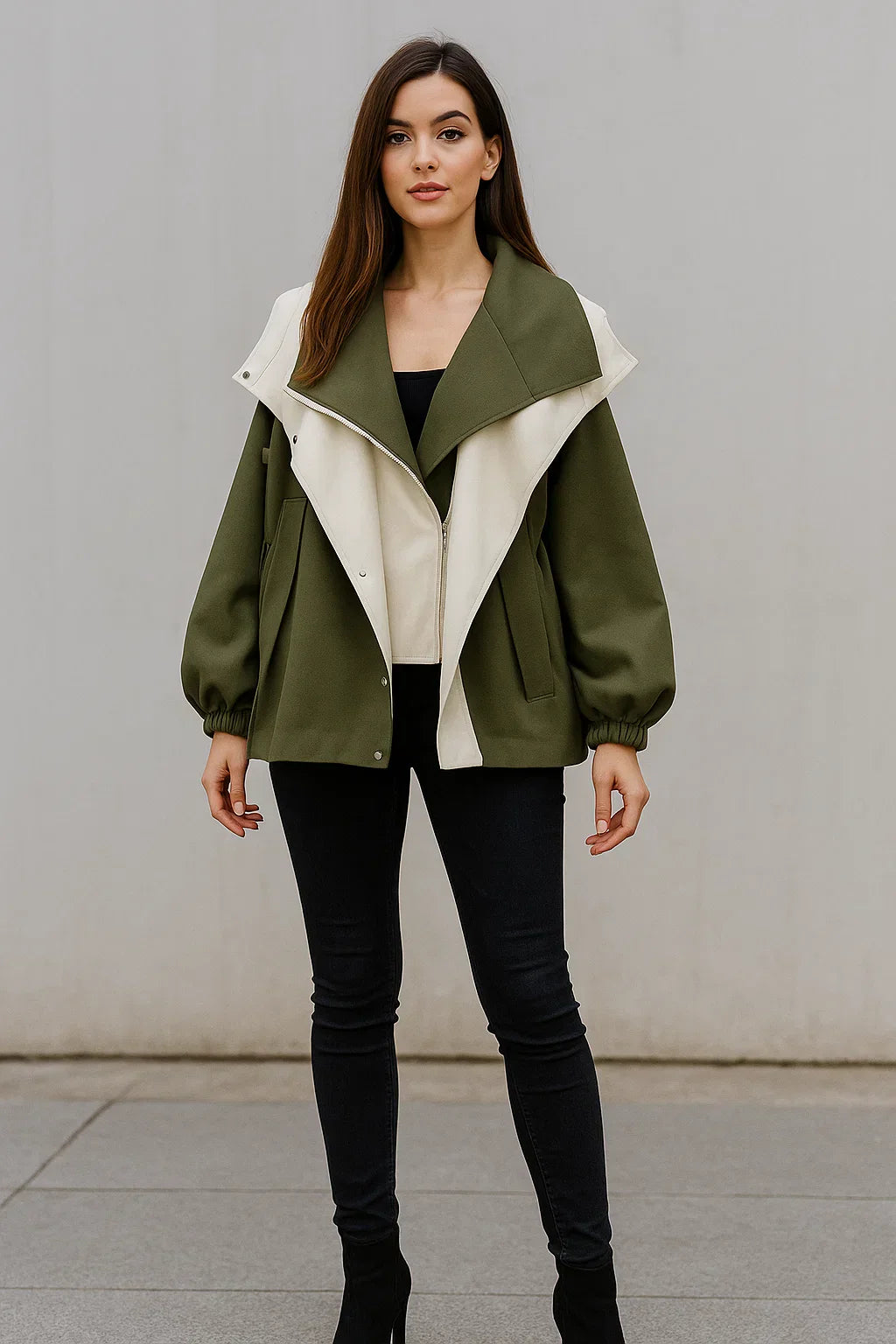 Giacca Oversized Due Toni | Design Moderno | Leggera