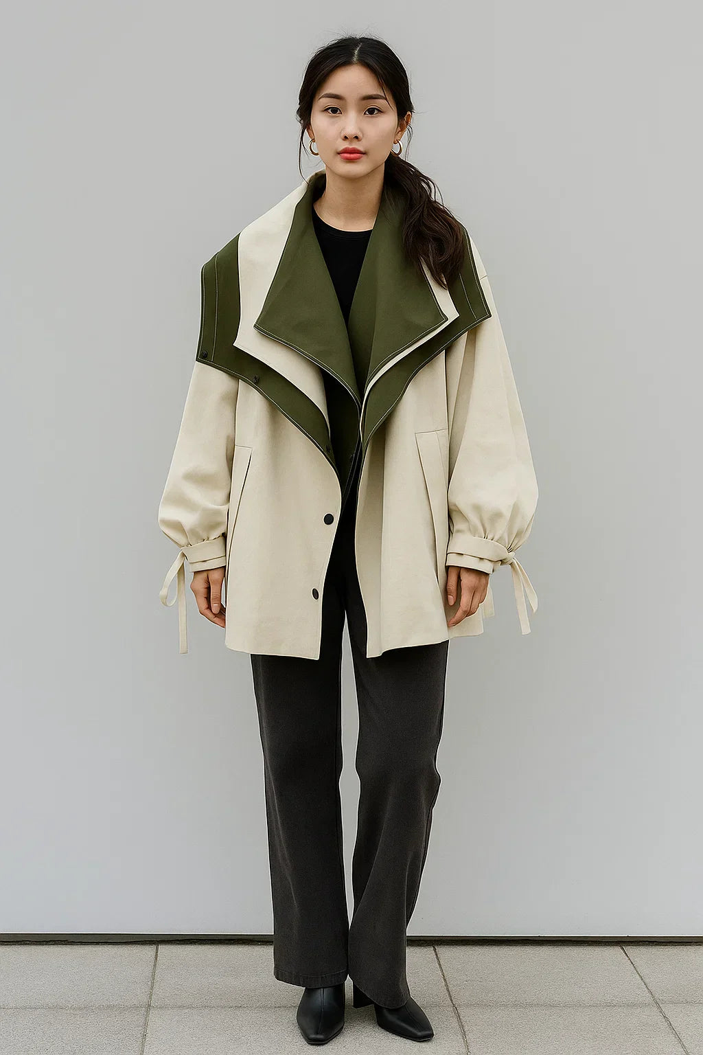 Giacca Oversized Due Toni | Design Moderno | Leggera