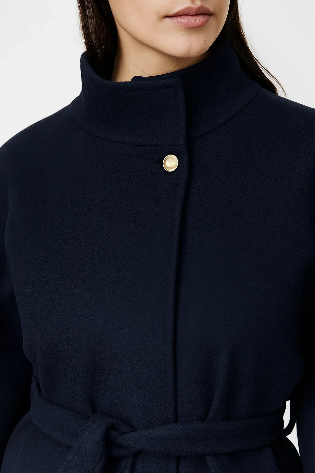 Cappotto Cape Strutturato | Vita Con Cintura | Collo Alto
