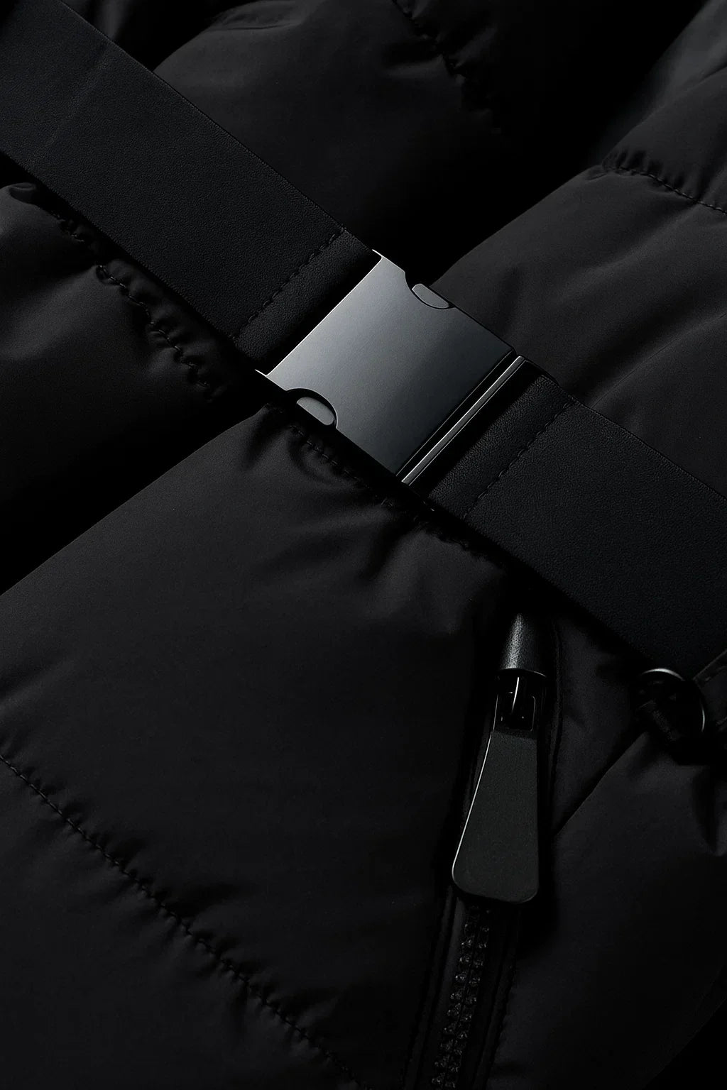 Giacca Puffer Essenza con Cintura | Resistente all'Acqua | Invernale Isolata