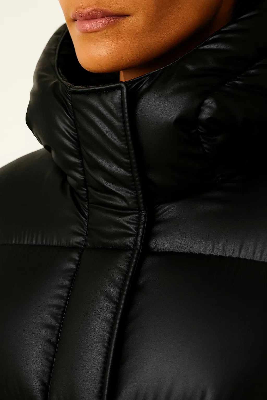 Giacca Piumino Lunga Donna | Design Imbottito con Cappuccio | Invernale