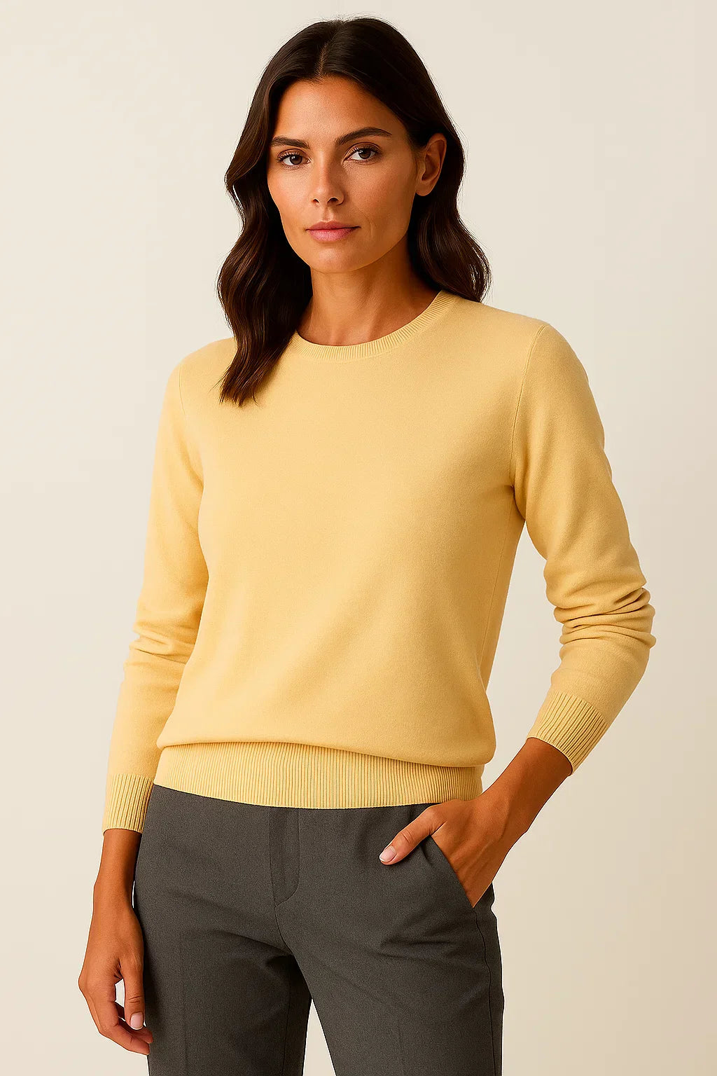 Maglione Donna O-Collo | Lana Misto | Vestibilità Regular