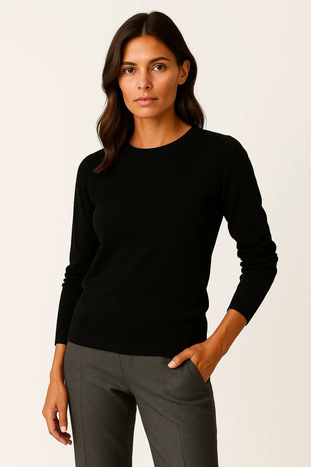 Maglione Donna O-Collo | Lana Misto | Vestibilità Regular