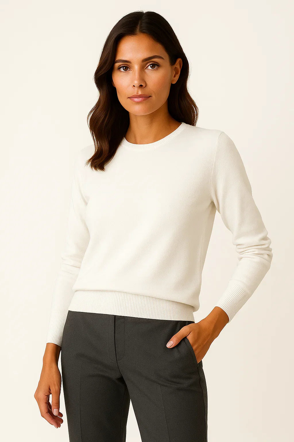Maglione Donna O-Collo | Lana Misto | Vestibilità Regular