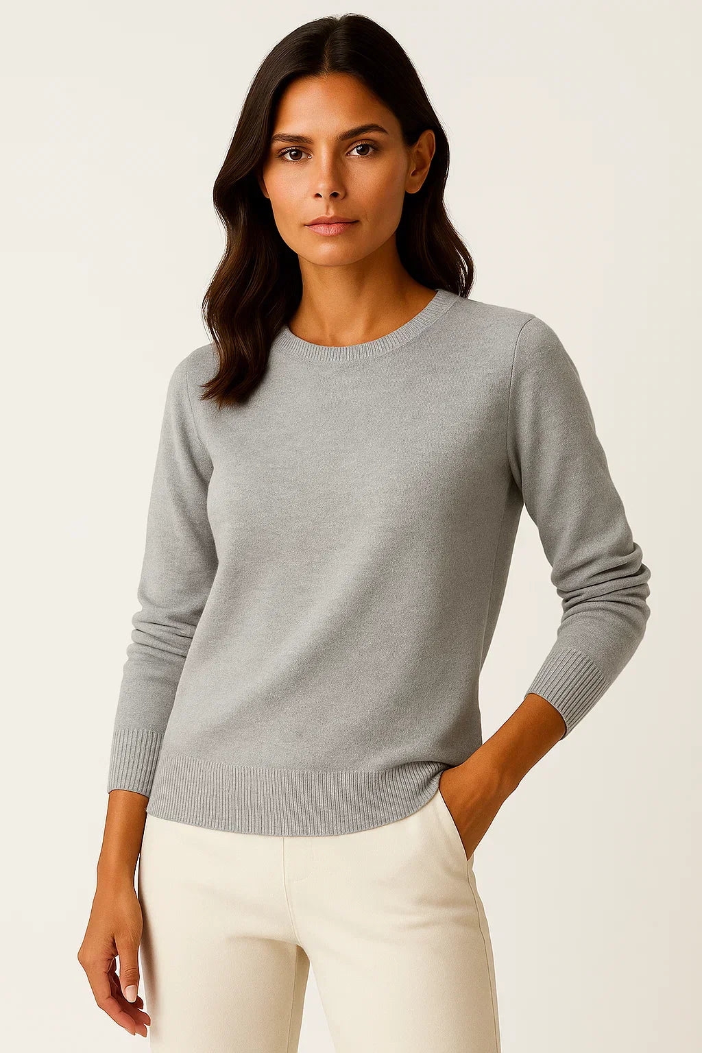 Maglione Donna O-Collo | Lana Misto | Vestibilità Regular